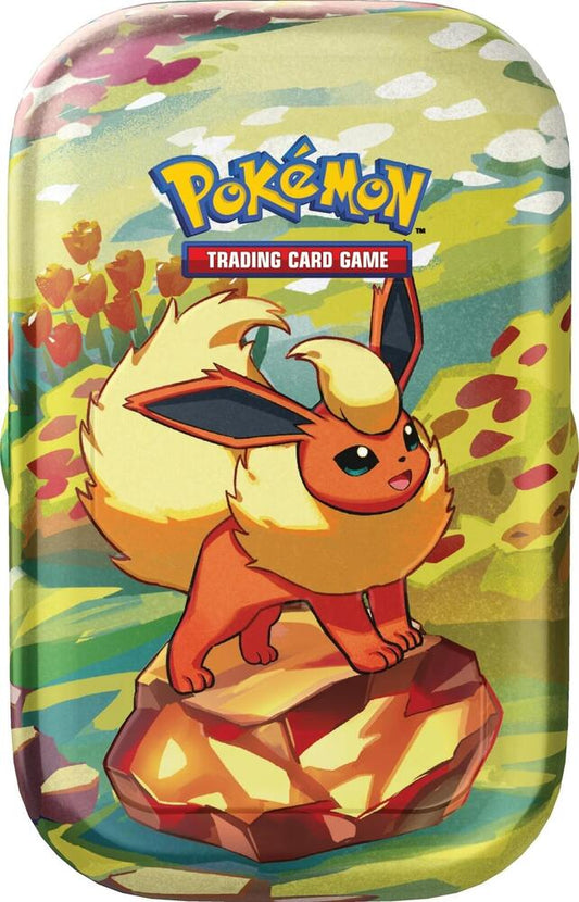 Pokémon TCG Prismatic Evolutions Mini Tin — factory sealed (tin art varies)