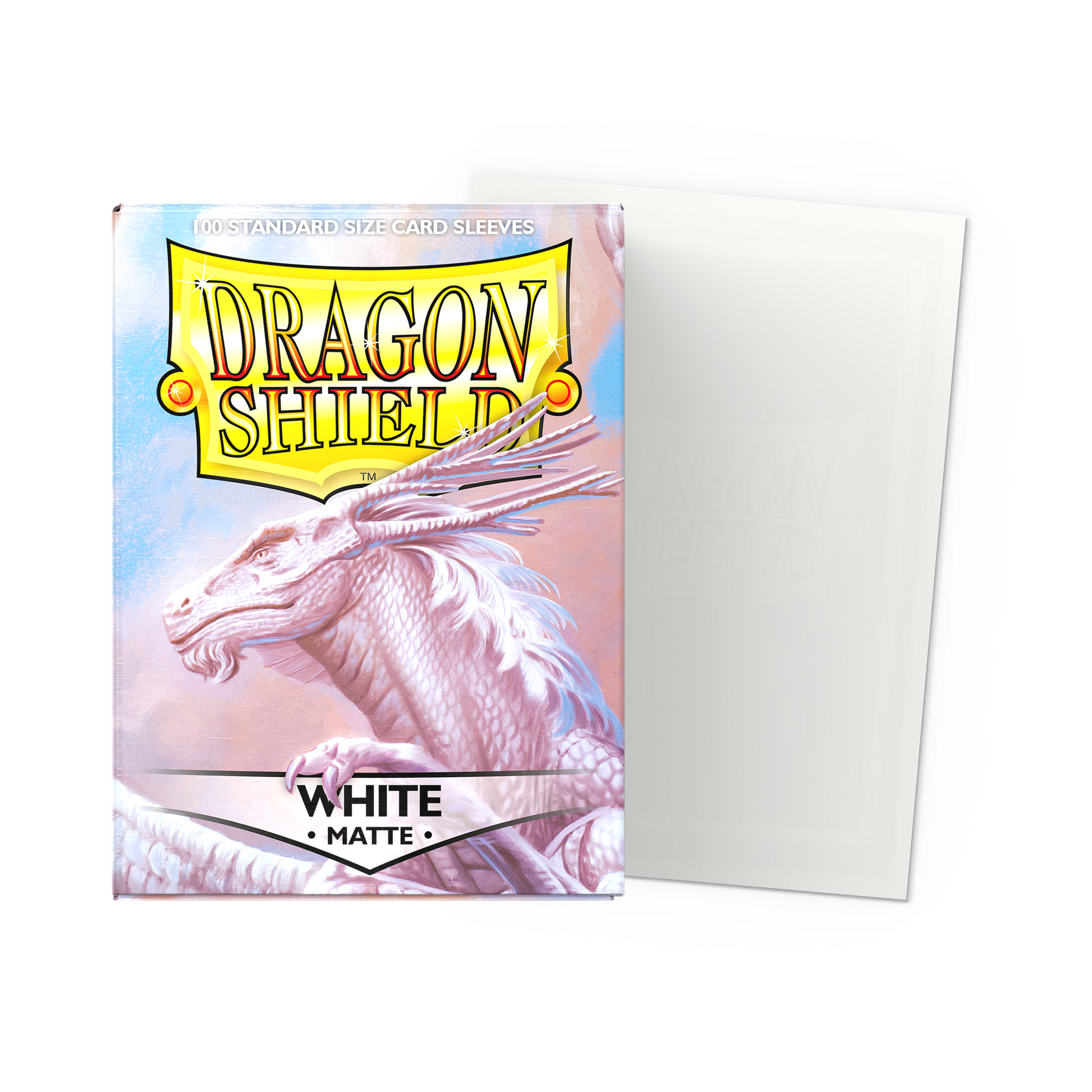 Dragon Shield Matte White 100ct sleeves box