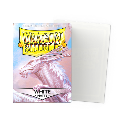 Dragon Shield Matte White 100ct sleeves box